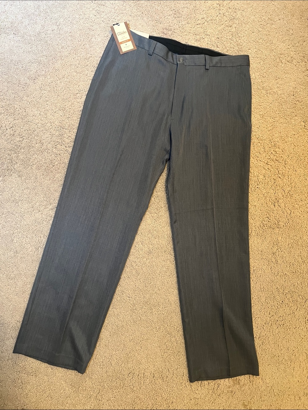 Haggar Light Gray Classic Fit Dress Slacks